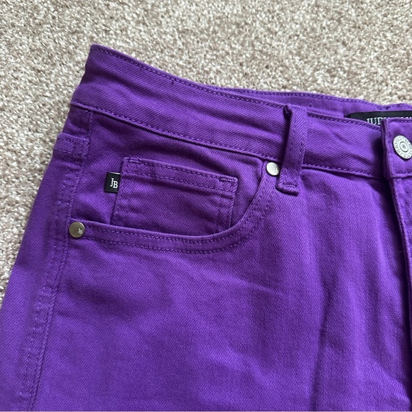 Judy Blue Violet Hi-Rise Tummy Control Purple Denim Shorts Womens Size XL Summer - Picture 4 of 16